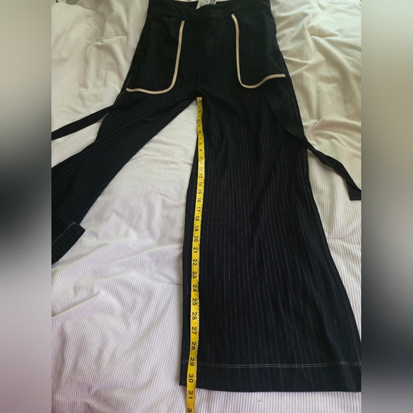 Zara Set Striped Sweatshirt Mixed Stripped + Pants Black/Sand size M BNWT - Picture 13 of 16